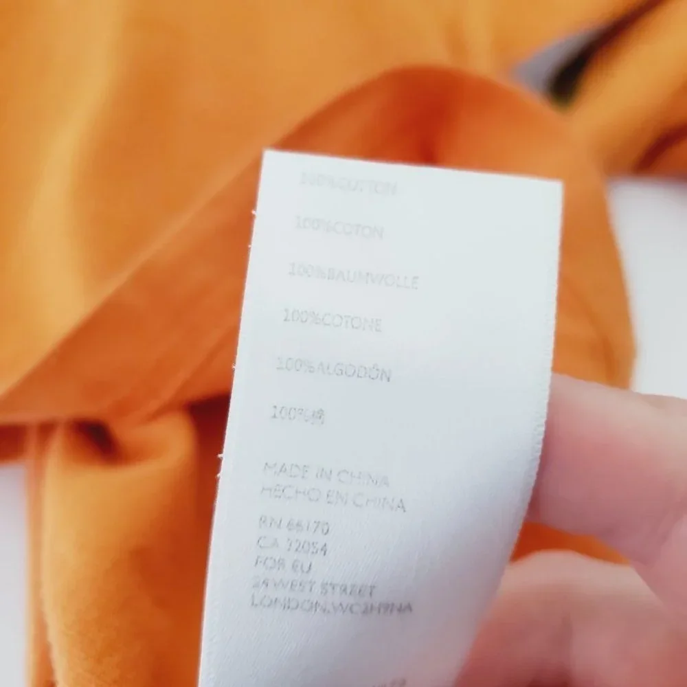 Urban Outfitters BDG Polo Shirt Oversized Vintage Style University Orange S - Picture 6 of 11